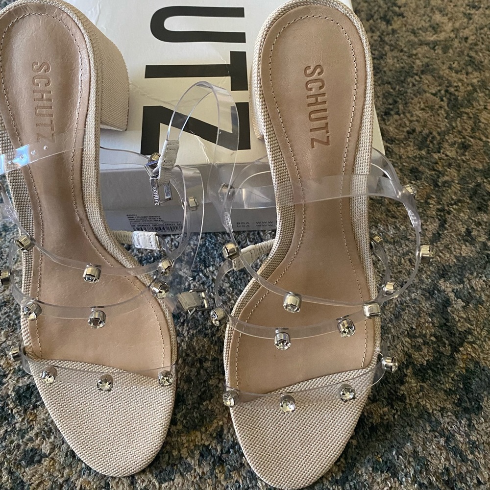 Schutz  “Steph” size 10.5 block heel. Never worn!